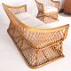Woven rattan lounge set