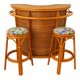 Bar and bamboo rattan stools 1970 maugrion gatti