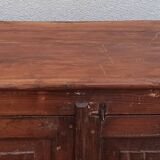 Old wooden cabinet with ceramic handles