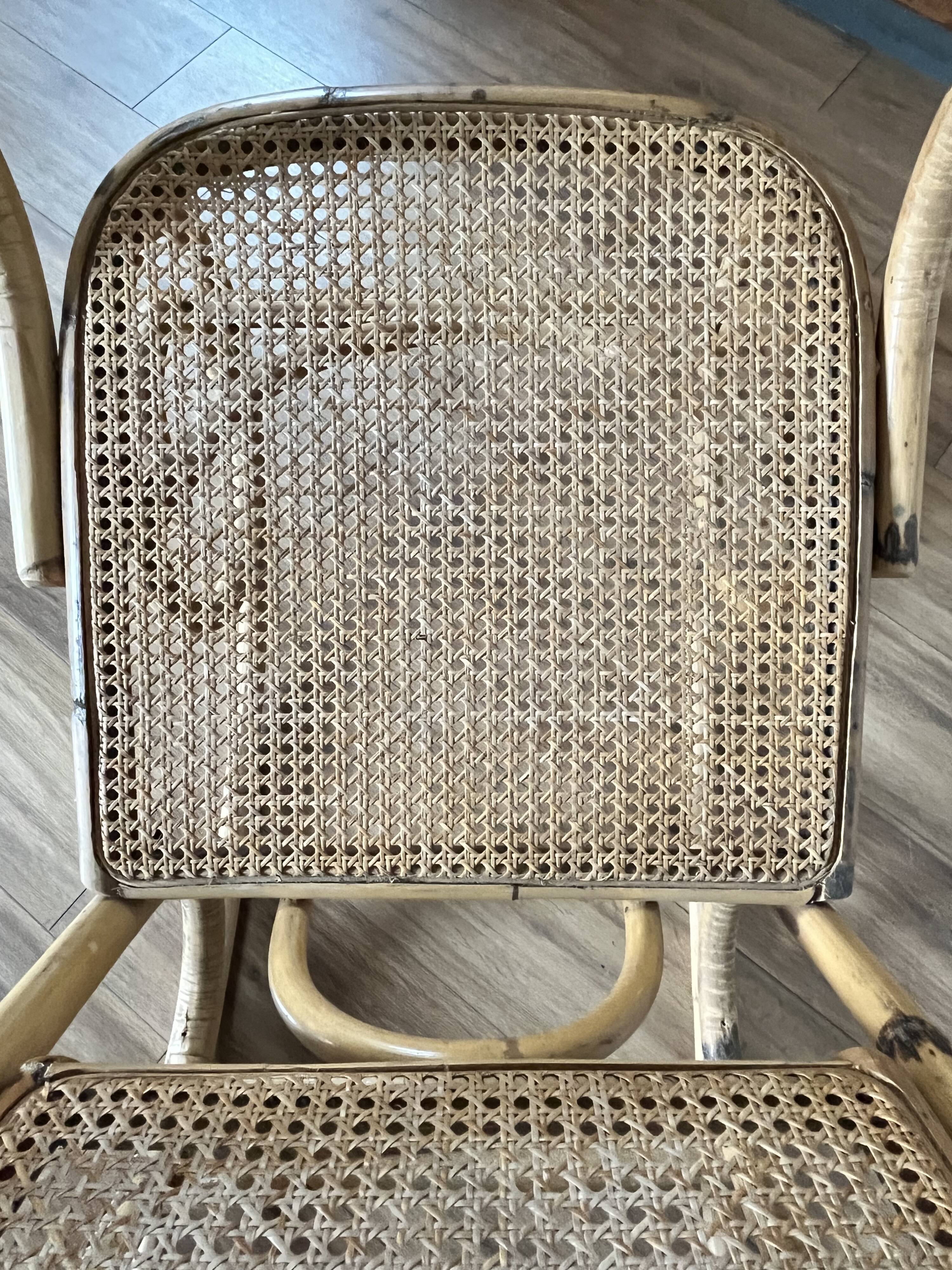 Adult model rattan rocking chair