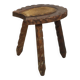 Spanish Milk Stool Brutalist Tripod Stool Solid Wood