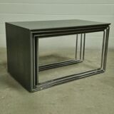 Ensemble de 3 tables gigognes post-modernes, Pays-Bas 1970s