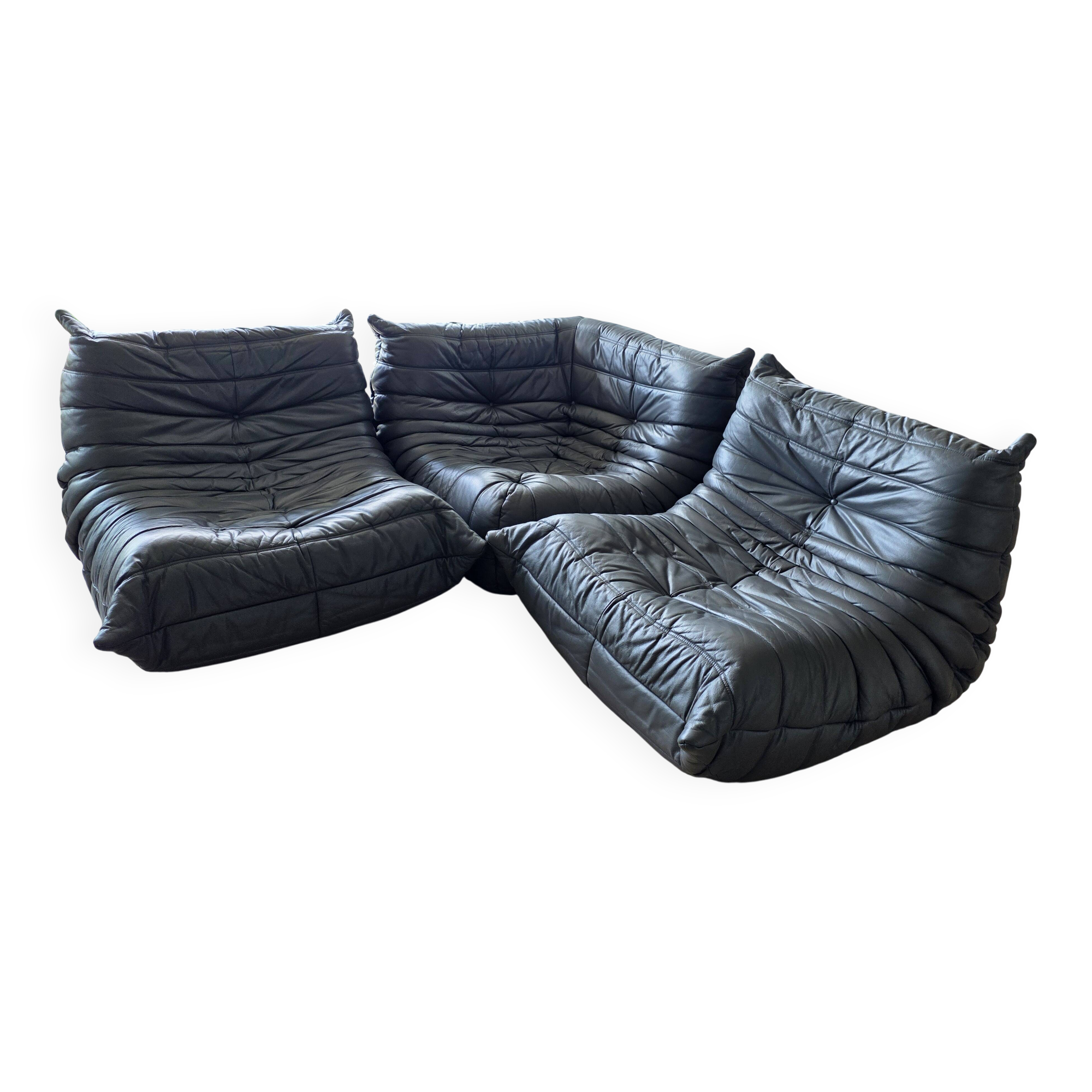 Vintage original Togo leather set – Ligne Roset with tags