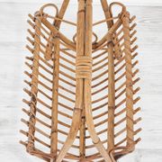 Beautiful 1960s rattan and bamboo magazine rack