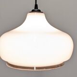 Suspension goutte d'eau en opaline blanche années 60/70