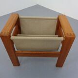 Danish Solid Teak Magazine Rack, 1960s