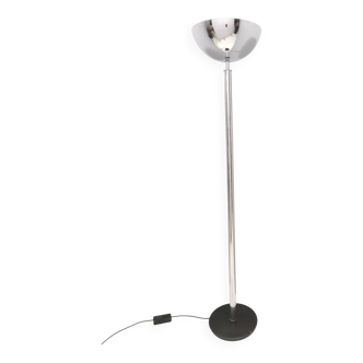 Lampadaire en métal chromé