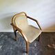 Bentwood armchair from the 1980s, upholstered, Scandinavian style, for dining room or office.