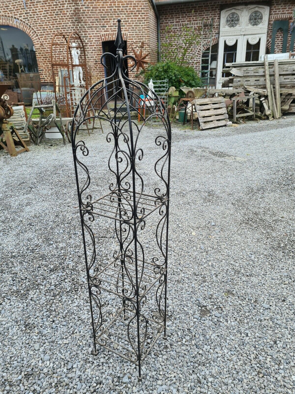 Wrought iron shelf