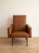 Fauteuil vintage années 50 skai marron
