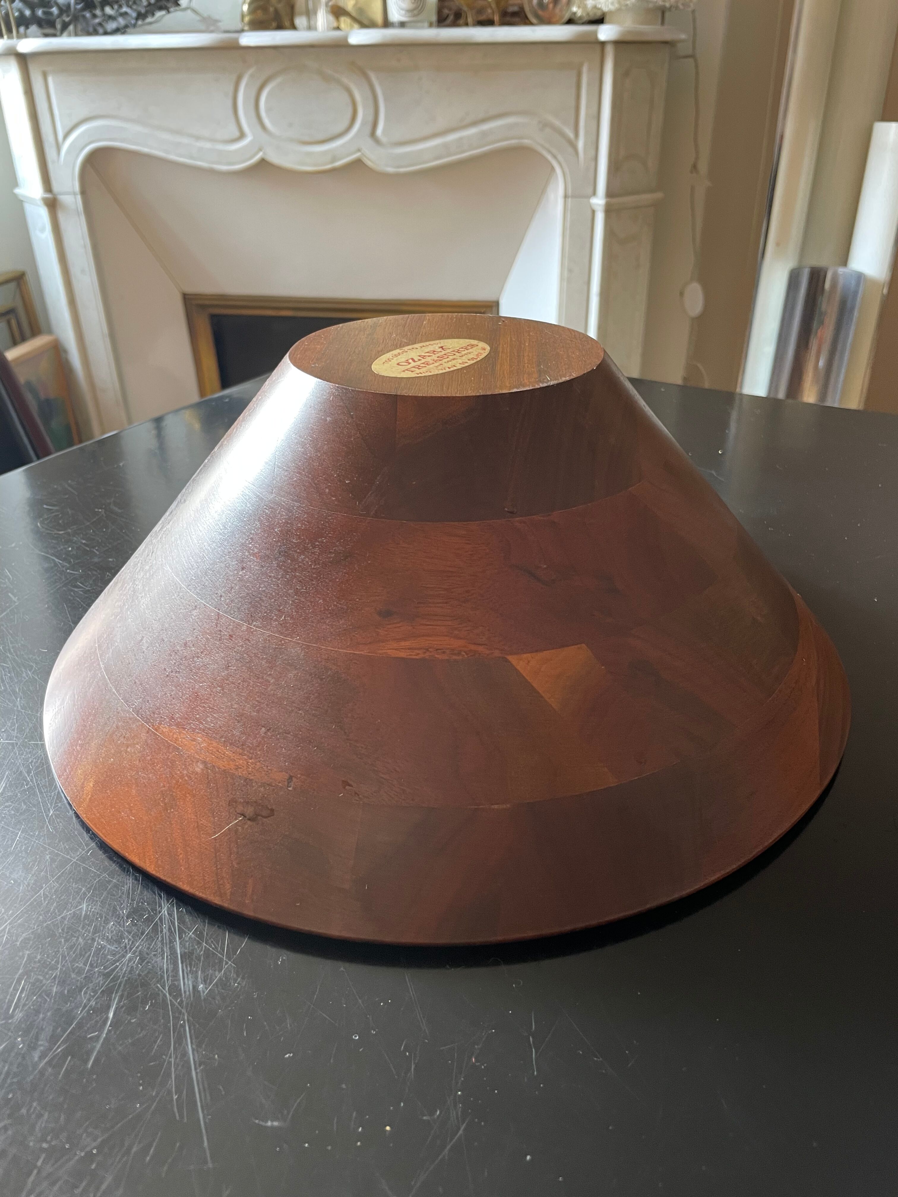 American walnut dish 60s