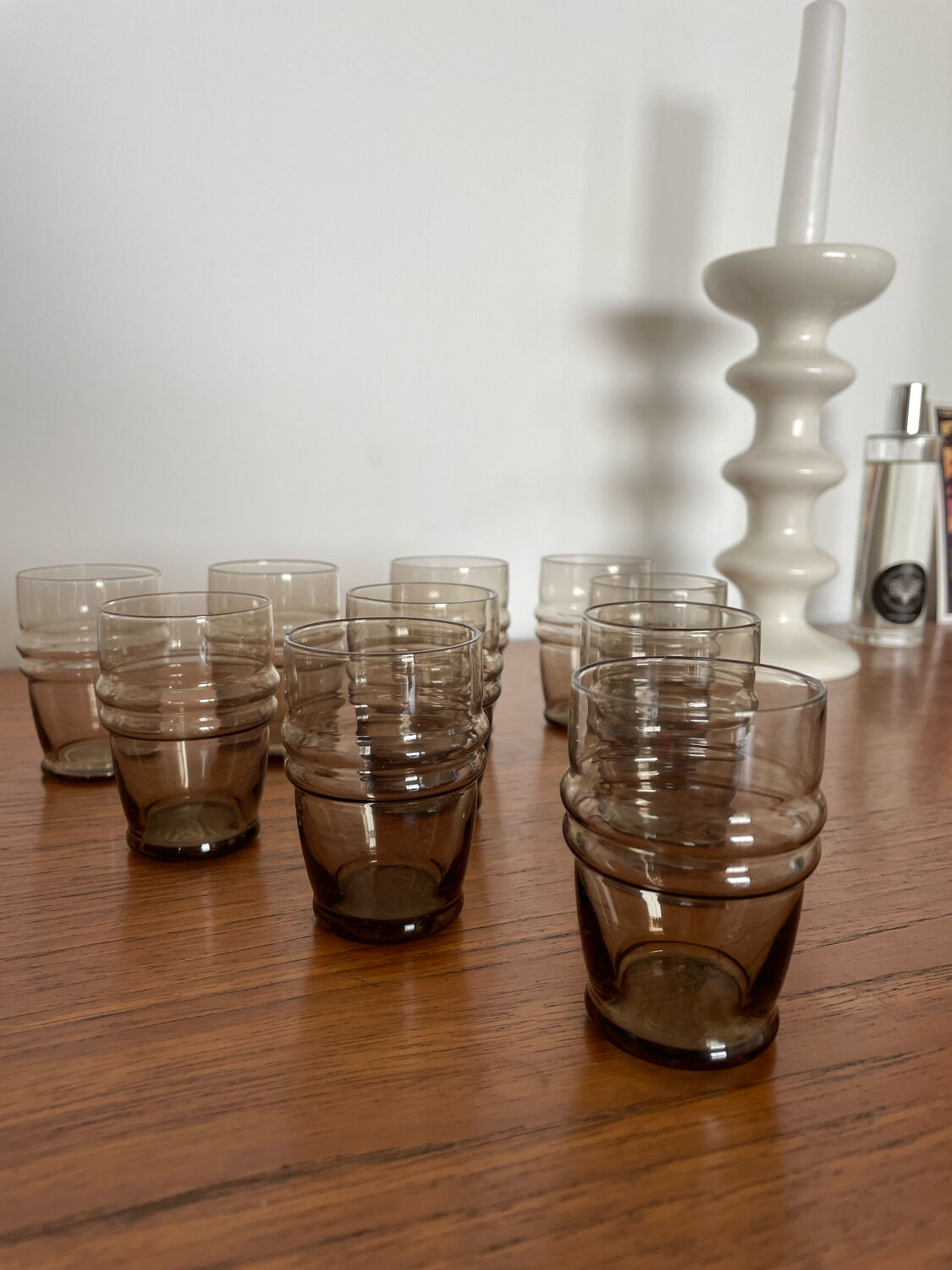 10 vintage shot glasses 70s