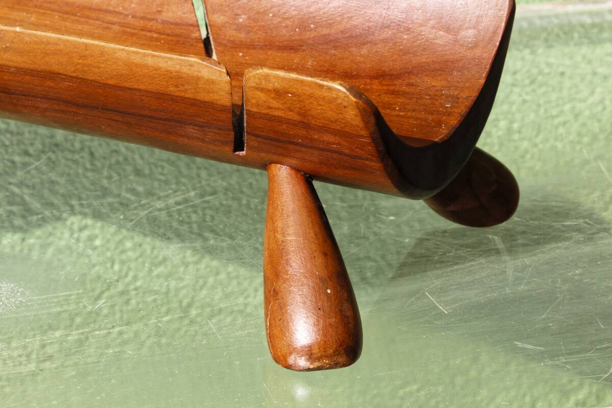 Bread dish, Scandinavian design, 1950s-60s, curved teak.