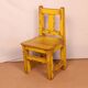 Old set desk and school chair in original yellow teak Burmese patina