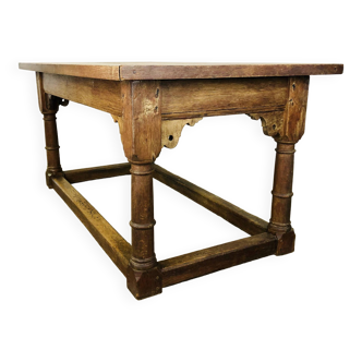 17th century oak bakers table