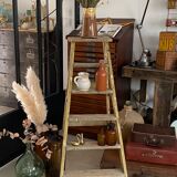 Old wooden painter's stepladder