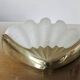 “Shell” wall lamp in gilded brass and frosted glass 1970