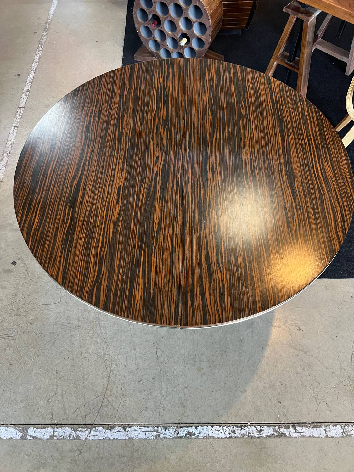 Vintage round table 1 extension rosewood 70's