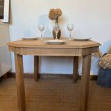 Extendable wooden art deco table for 4 to 8 people