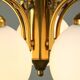 Mid-century Italian Brass and Opaline Chandelier