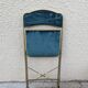 Vintage folding chair Mid-Century style Opera gold metal velvet