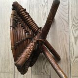 Ethnic rattan stool Africa, Congo