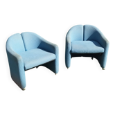 Pair of PS 142 designer armchairs by Eugenio Gerli for Tecno publisher