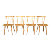 Set of 4 country-style bistro chairs farmhouse chalet 1960 vintage