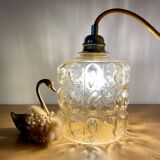 Vintage amber glass tulip walker