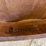 Pair of Antique FISHEL Vintage Wood Armchairs #C623