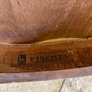 Pair of Antique FISHEL Vintage Wood Armchairs #C623