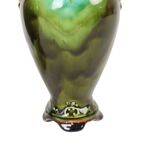 Vases Art Nouveau Barbotine Majolique Français Faïence Antique 19cm