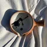 Dove pottery fondue pot