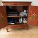 Red and gold lacquered Chinese-style low buffet set