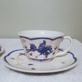 Two ceramic cups by Grignan signed Peguet