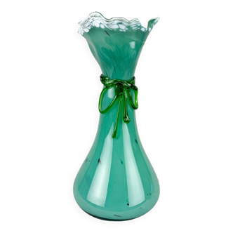 1970s Hand Made Art Glass Vase