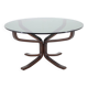 1960 Sigurd Ressell for Vatne Møbler Falcon Glass Top Coffee Table