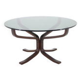 1960 Sigurd Ressell for Vatne Møbler Falcon Glass Top Coffee Table