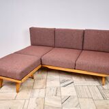 Vintage Modular Corner Sofa Bed with Ottoman, 1960s, Czechoslovakia