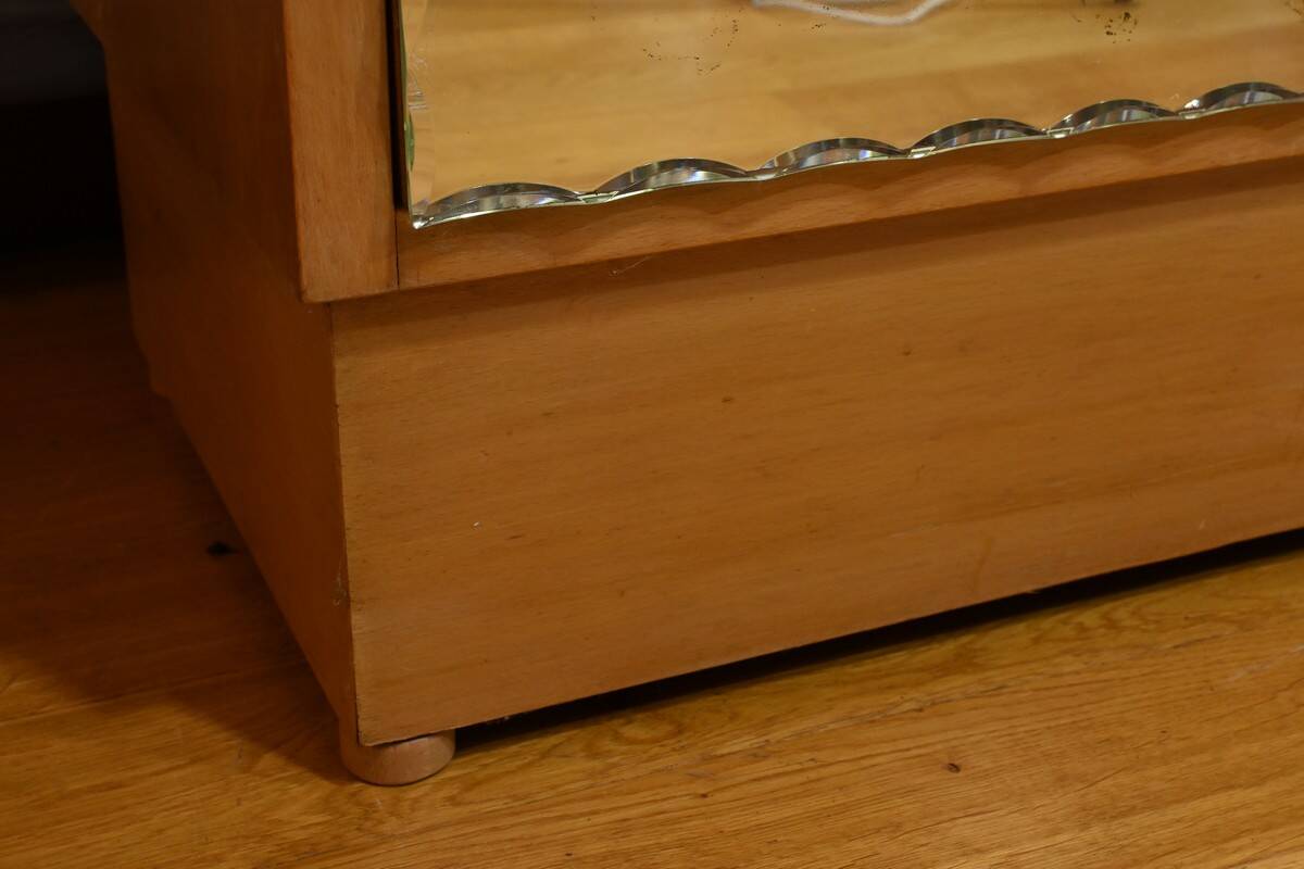 Fruitwood glass dressing table – 1950