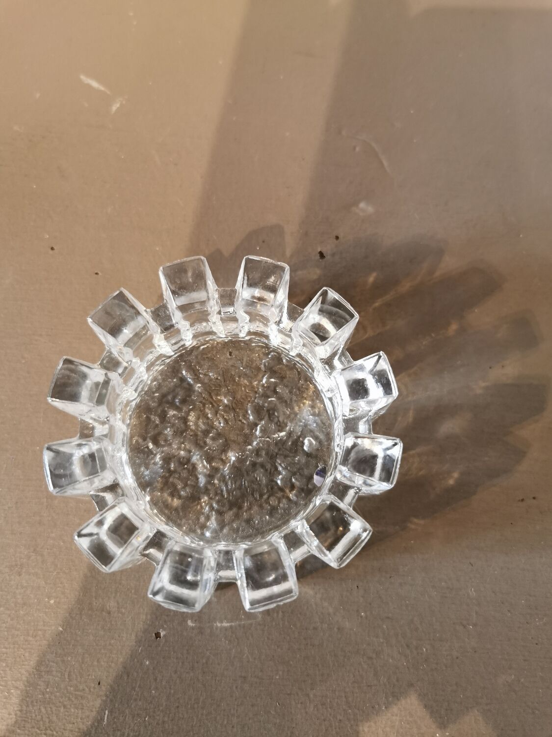 Trio of vintage crystal candlesticks