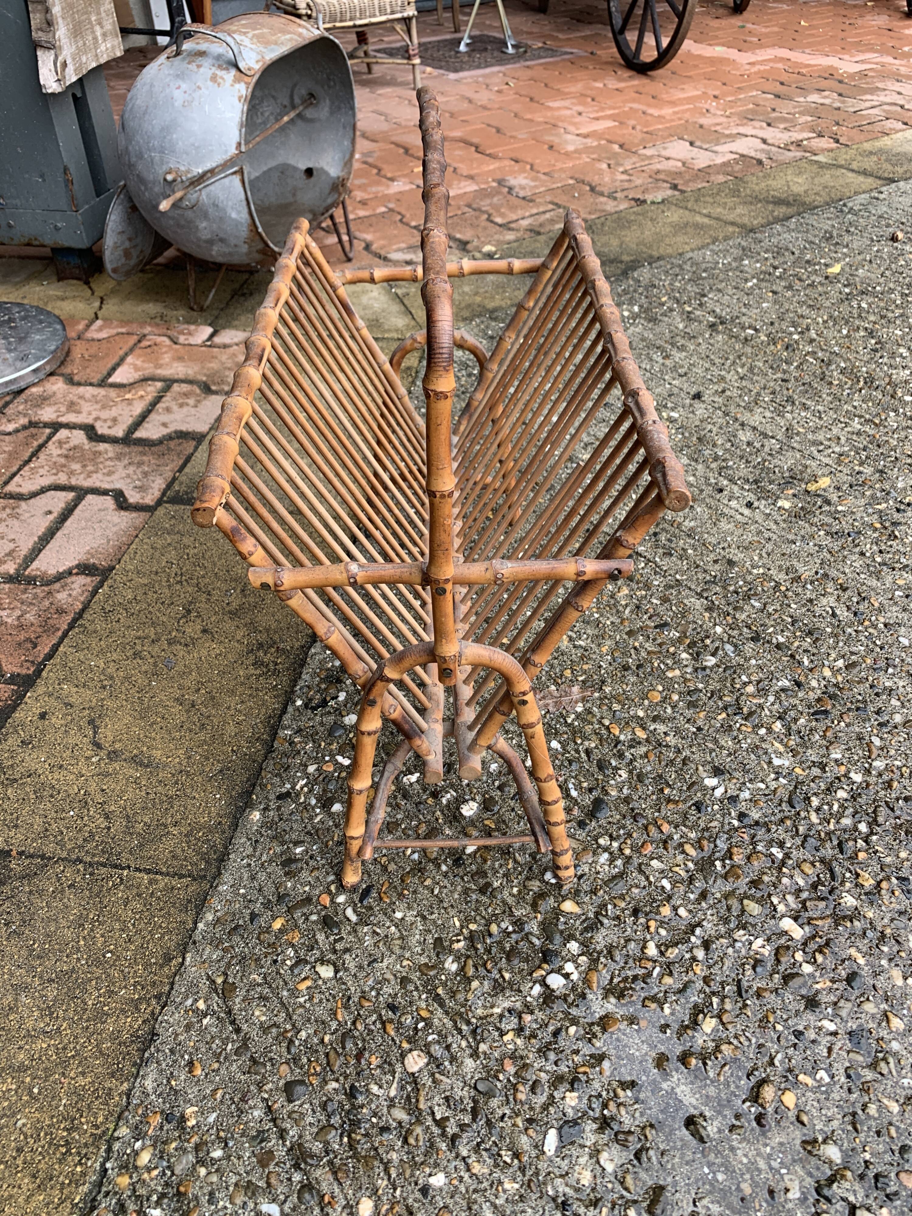 Bamboo magazine holder