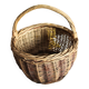 Large round vintage wicker basket