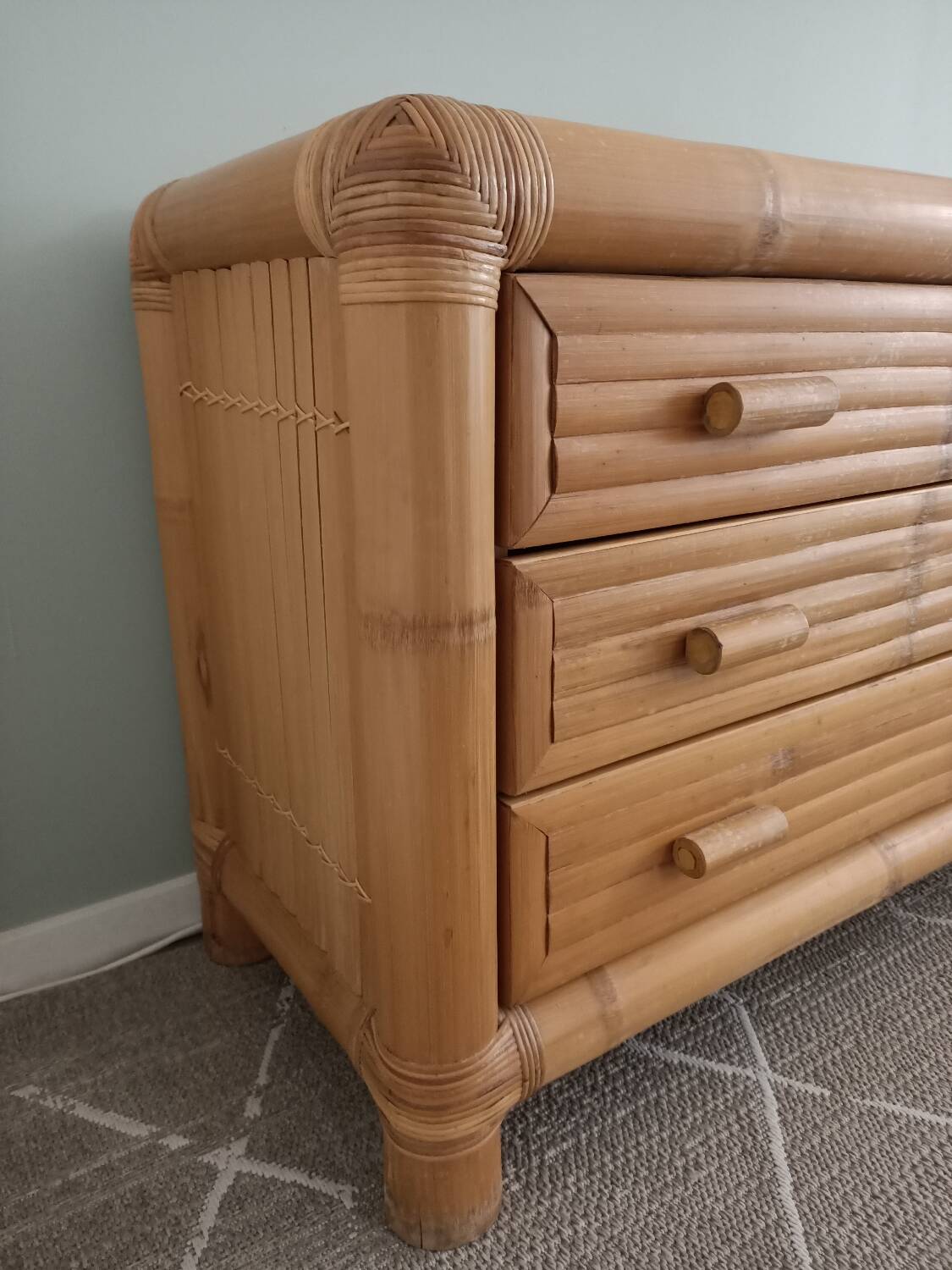 Bamboo chest of drawers