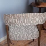 Sled chair by Self - NF14, solid wood and wool fabric, vintage 1960's