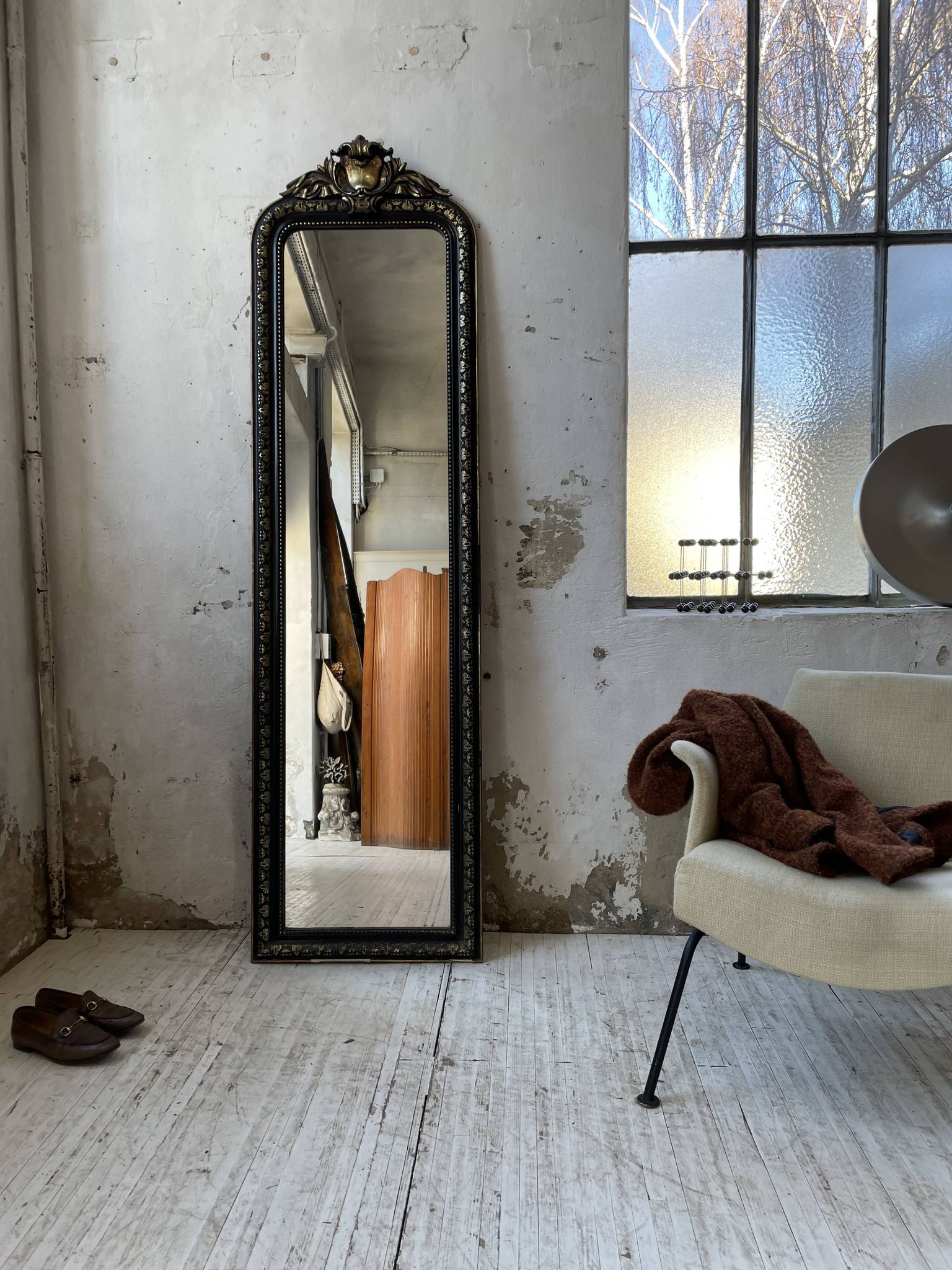 Miroir XXL blanc Louis Philippe 2m