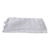 Nappe, plaid au crochet en coton blanc, artisanal et vintage