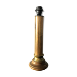 Wooden and brass lamp foot