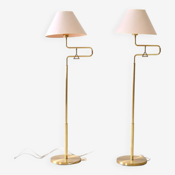 Scandinavian pair of floor lamps