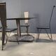 Hand crafted steel and stone dining set, 1970s
